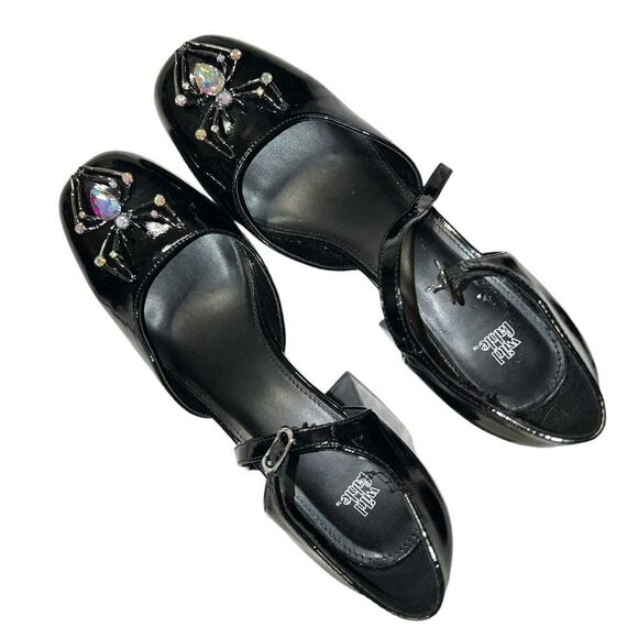 Wild fable black faux patten leather platform chunky re vamped heels!!! - Picture 9 of 11